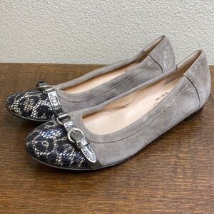 AGL Leather Animal Print Ballet Flats Size 36.5 or US 6.5 NWOT